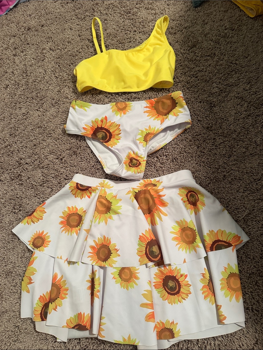Sunflower bikini with skirt set size 10
